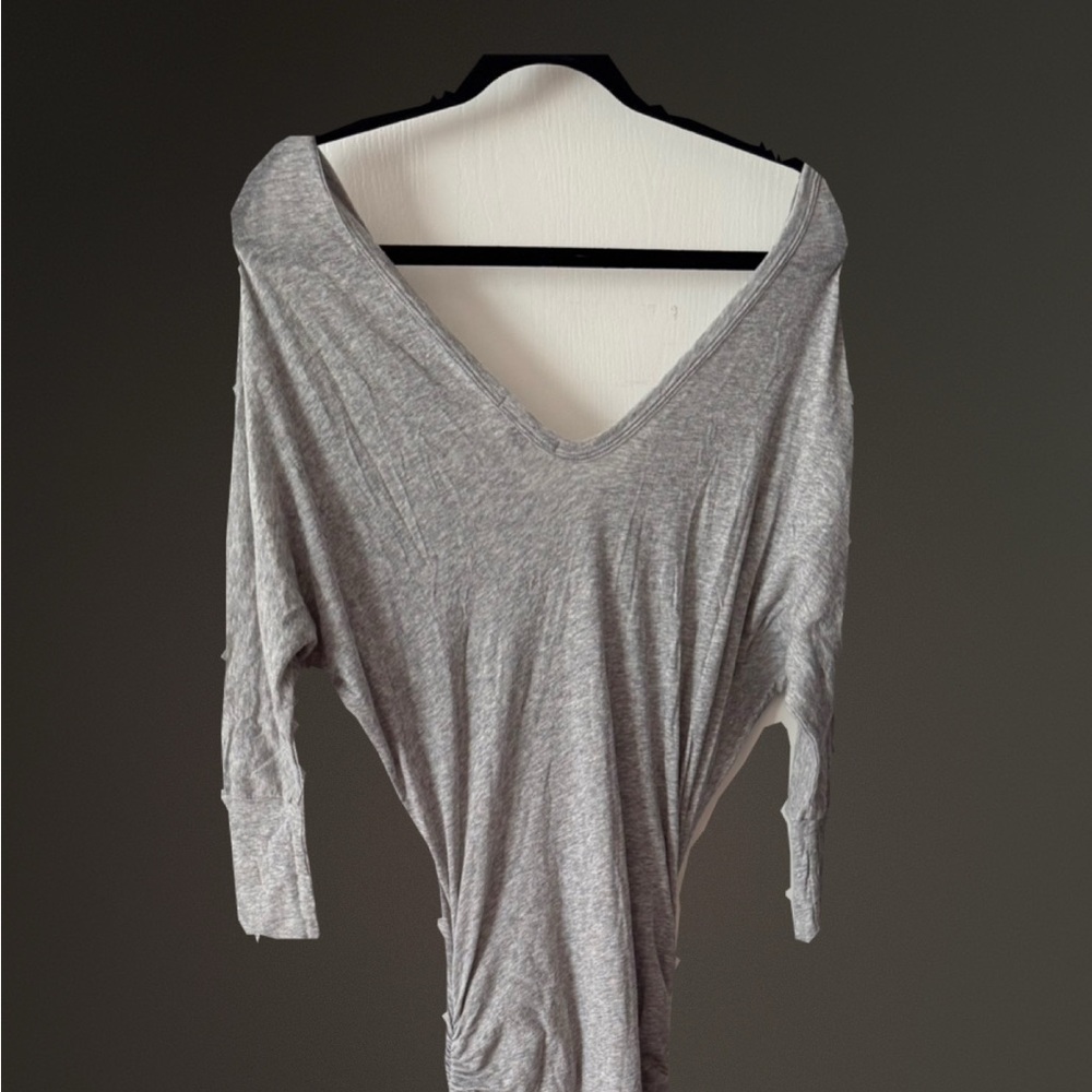 James Perse Heather Gray Long Sleeve Dress